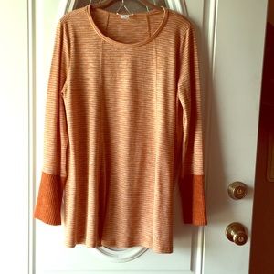 Orange knit tunic